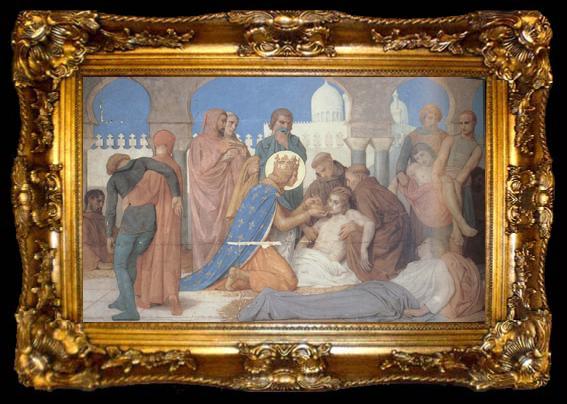 framed  Adolphe William Bouguereau Saint louis Caring for the Plague Victims (mk26), ta009-2